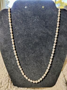 Cultured Freshwater Pearl Strand White Potato Baroque Knotted 19g